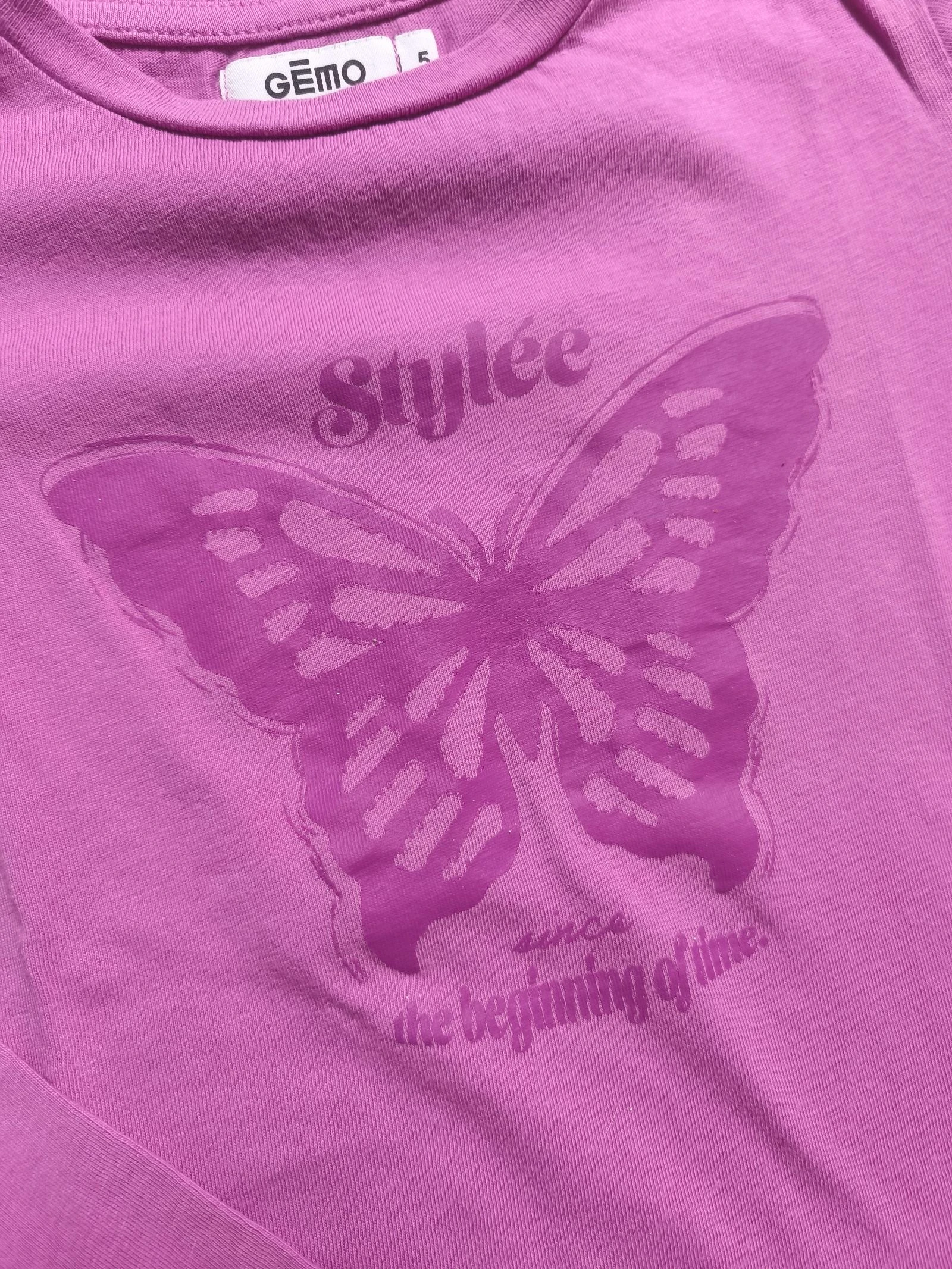 Lot of 3 girls' long-sleeve t-shirts (5 years old) – photo 4